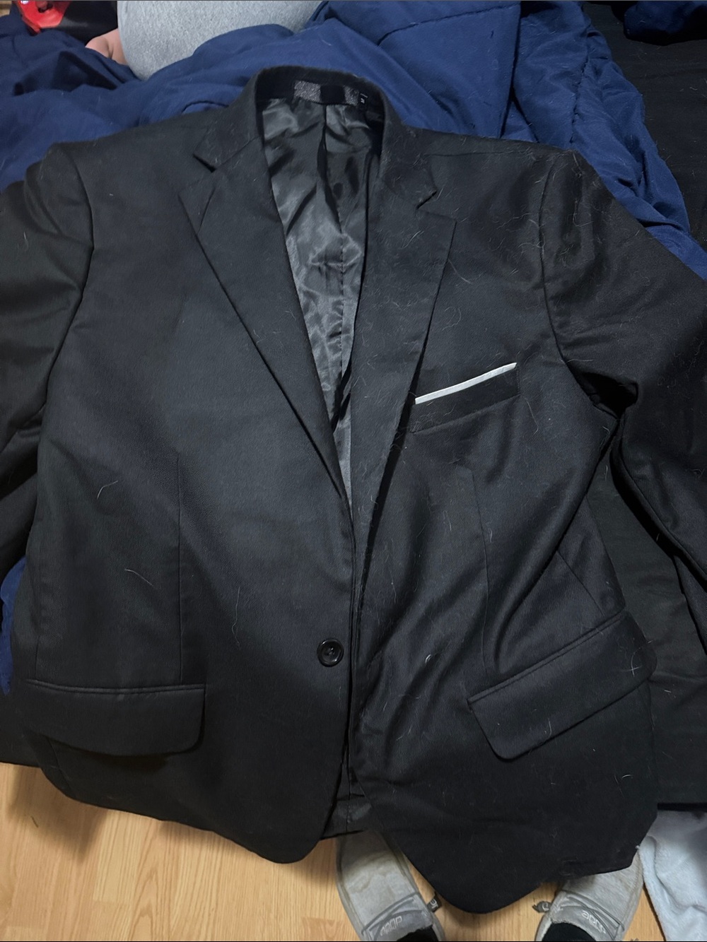 Amazon Black Single-Button Notch Lapel Blazer